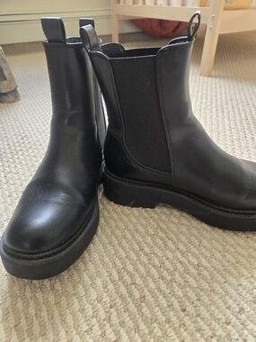 a new day Black Platform Moto Boots